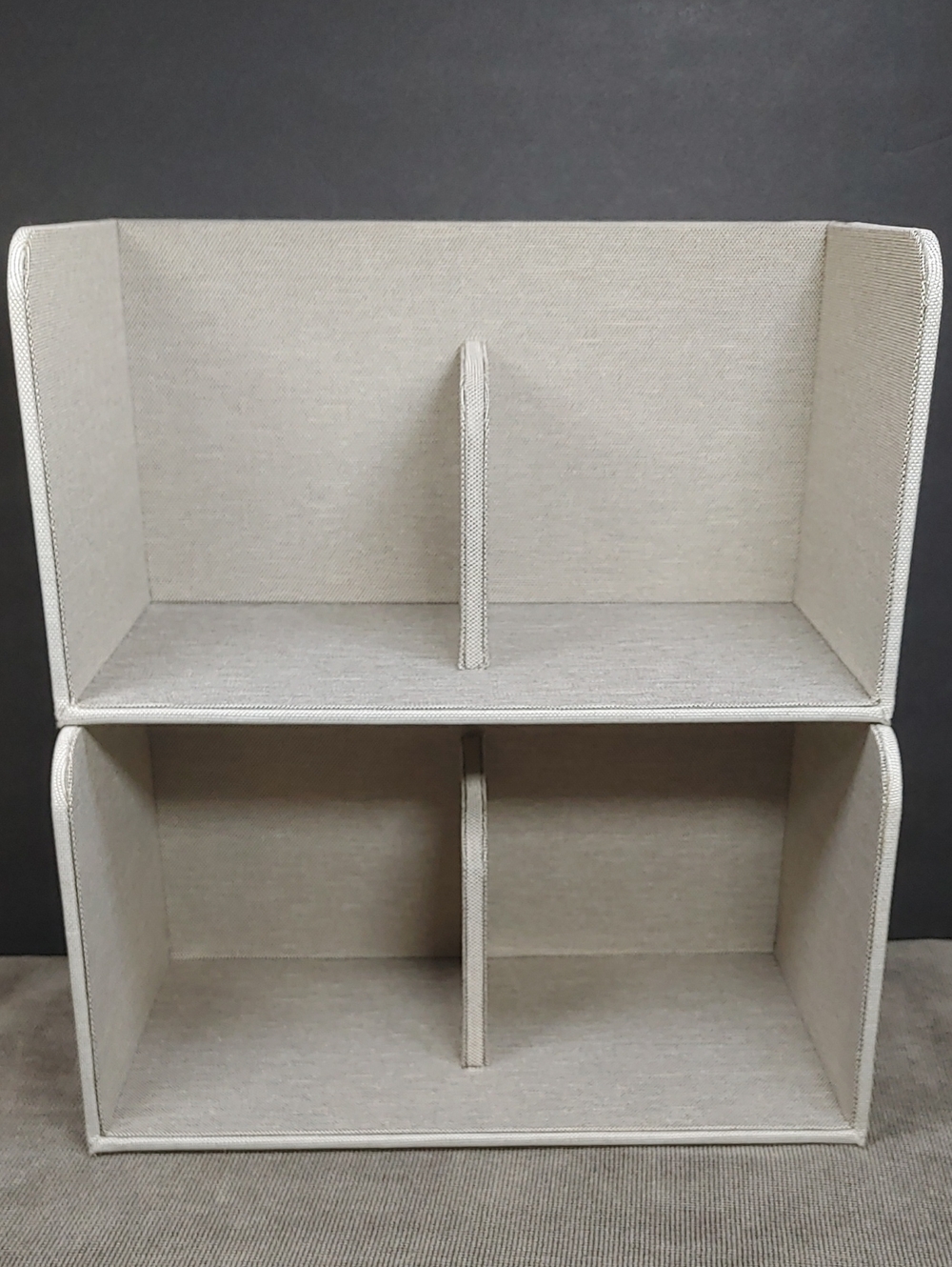 Caraway Organizer Storage Bins Set of 2 - Gray Fabric